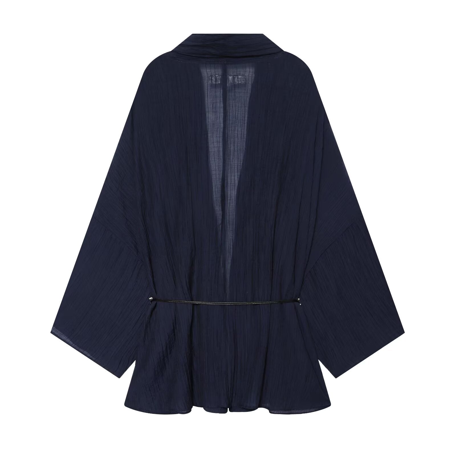 suit Women's 2 pieces semi transparent wrinkle effect Coat+Pants