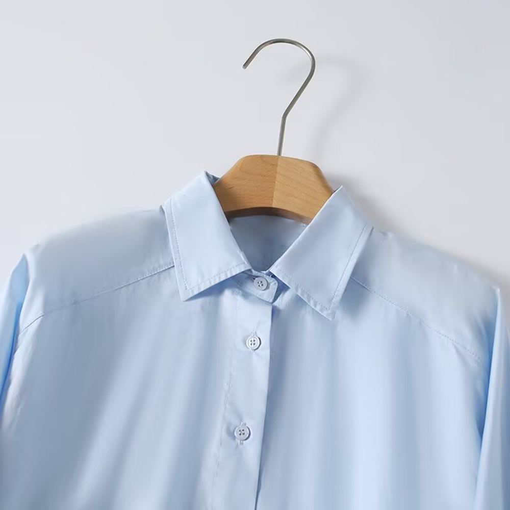 Women's comfortable loose cotton raglan shirt