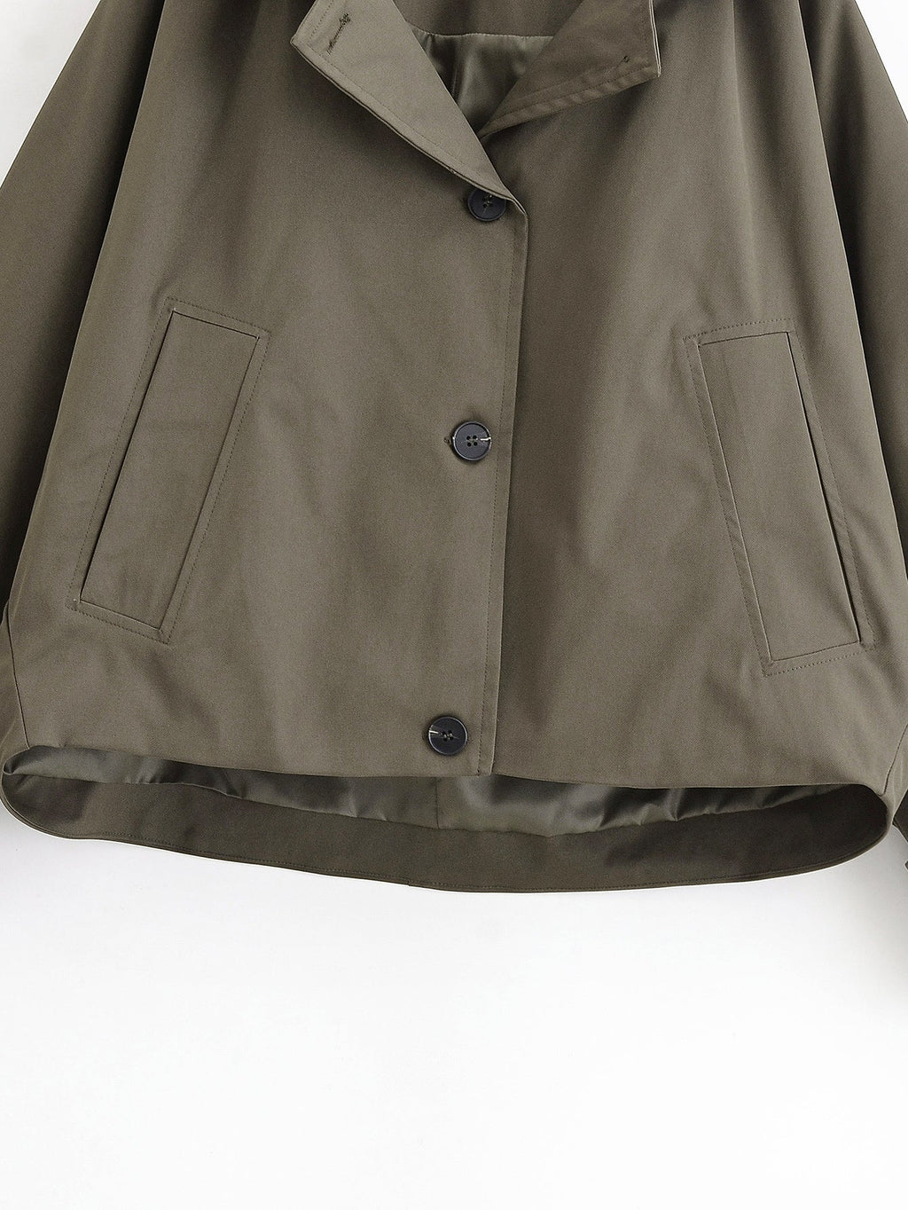 Women's new fashion cape style short hooded windbreaker Coat