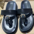 Women's 2026 New Style Buckle Flat Slip-on Sandals Open Toe Beach Sandals