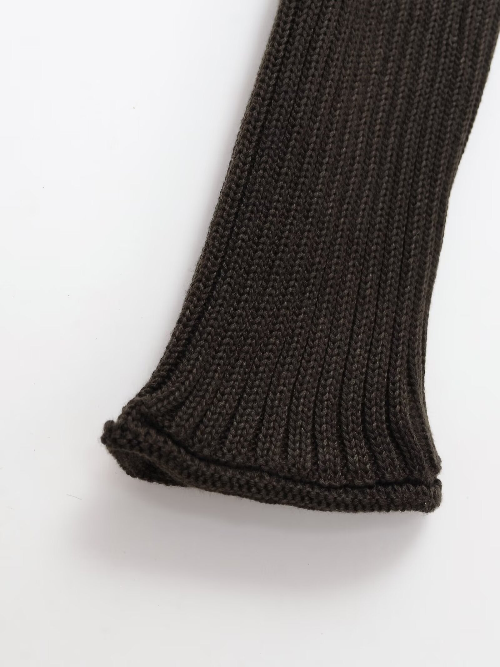 Women's Elastic slim ribbed button knit Coat