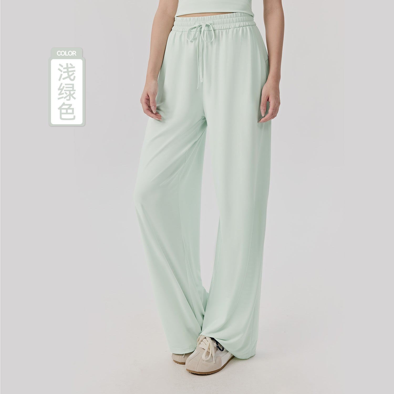Women's 2026 new ice sunscreen sweatpants thin drape straight pants