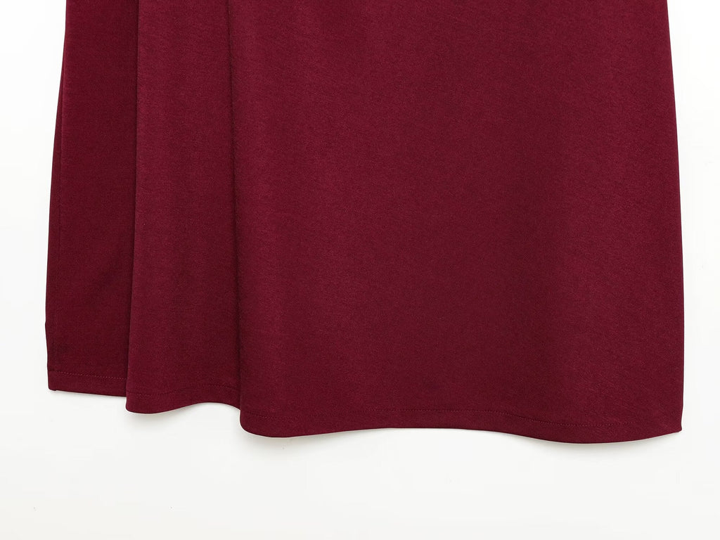 Women's twisted knot design casual MIDI skirt