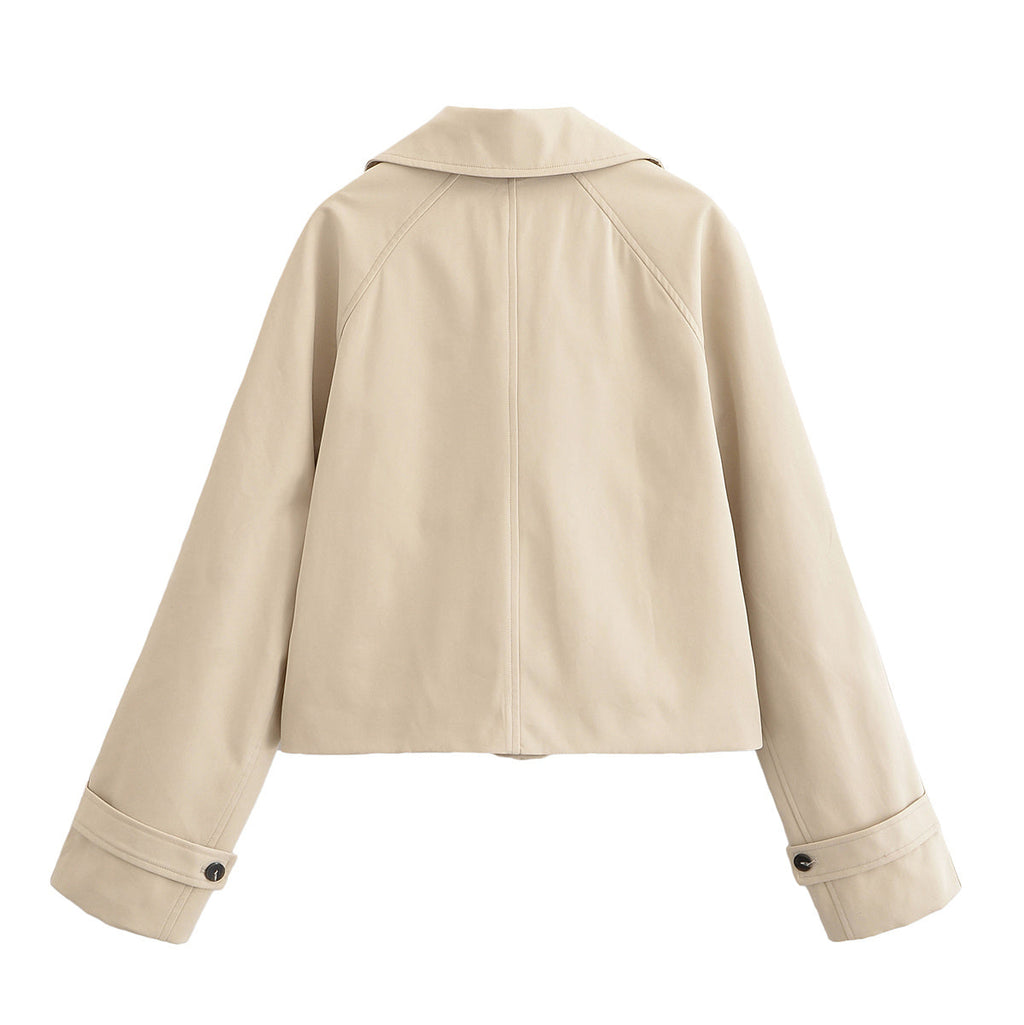 Women's new fashion waterproof short single breasted windbreaker Coat