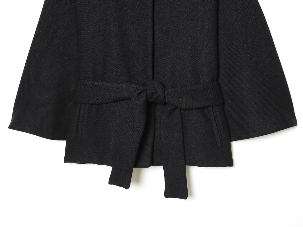 Women's With Belt stand collar Wool Blended Coat