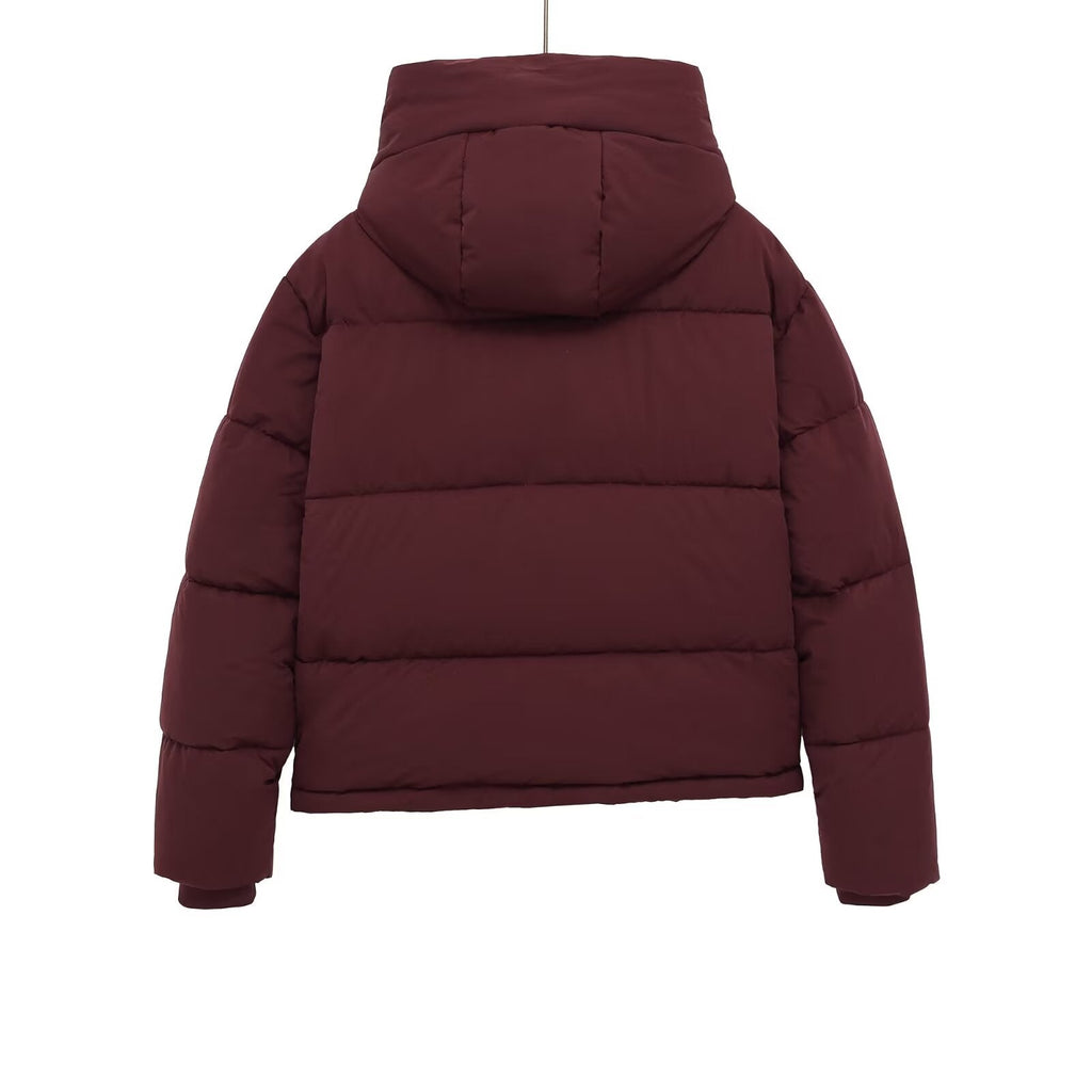 Women's thick windproof hooded cotton jacket Coat