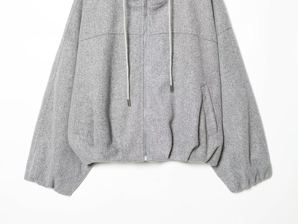 Women's short hooded loose jacket Coat