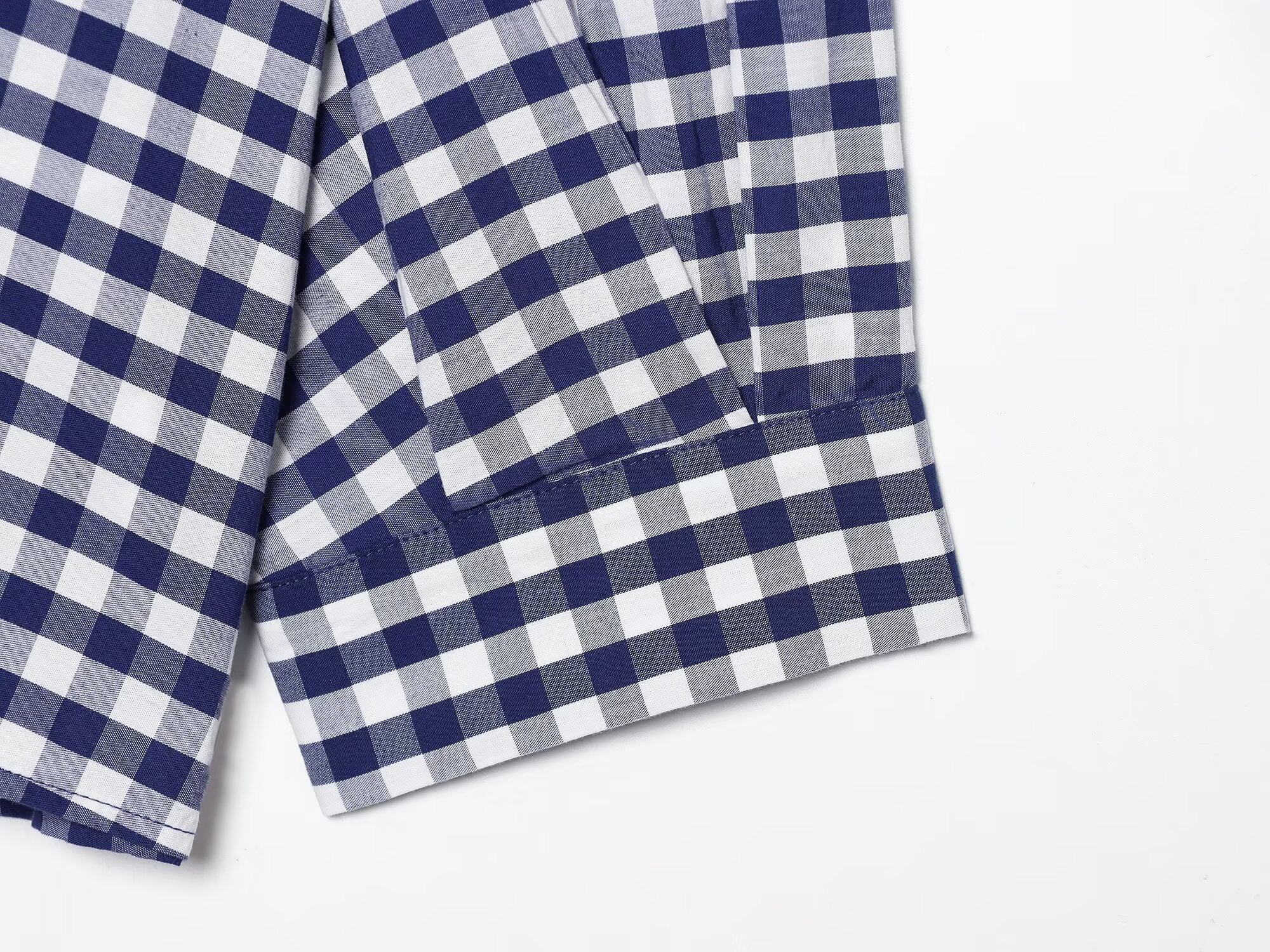 suit Women's 2 pieces plaid button up shirt+shorts