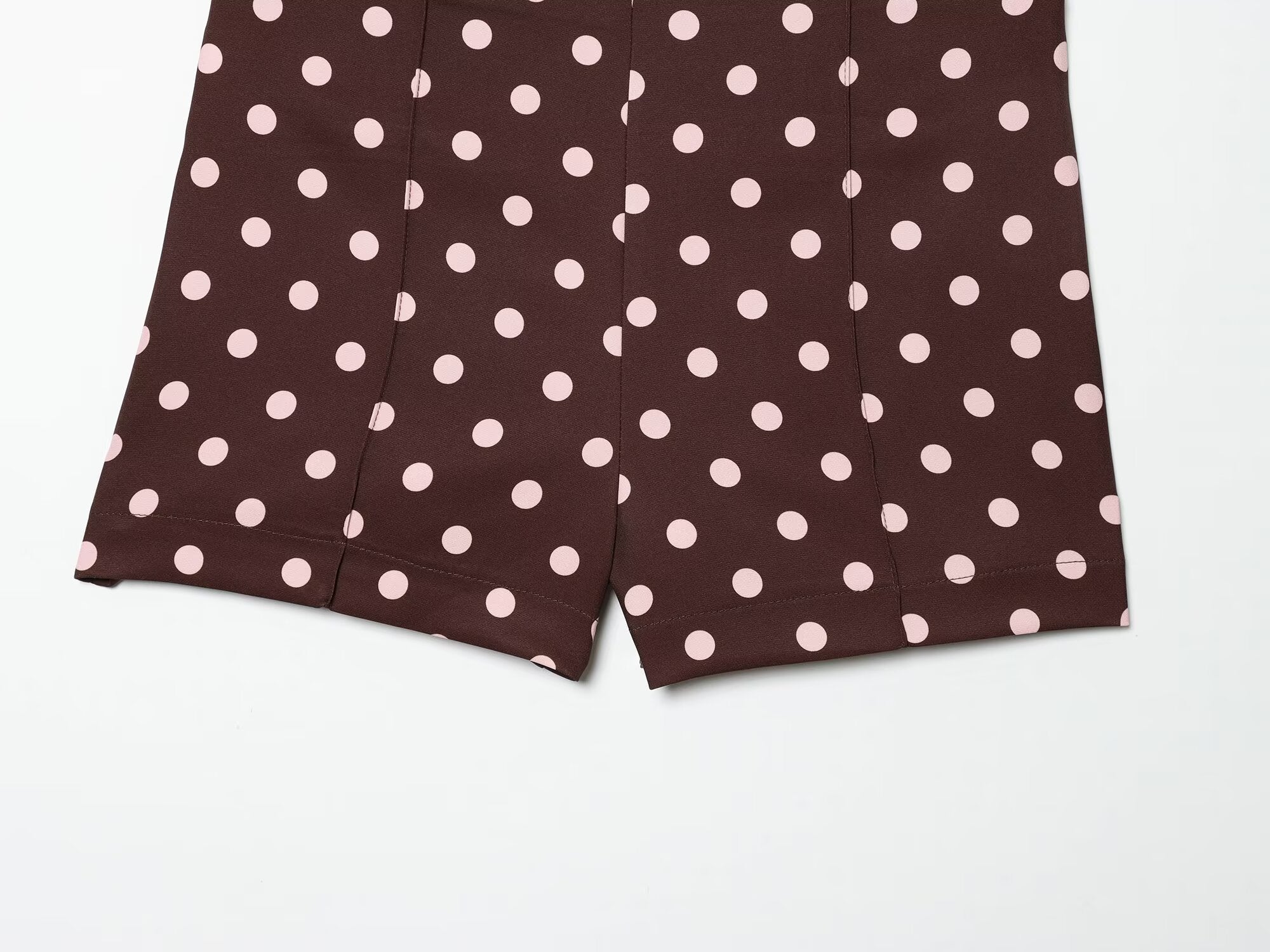 Women's high waisted casual polka dot shorts