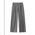 Women's new fashion loose wool striped wide leg pants