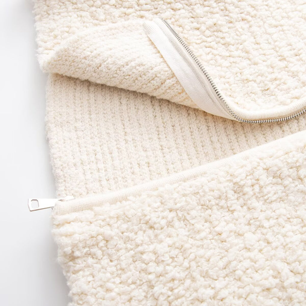 Women's Large Lapel design thickened knitted Coat