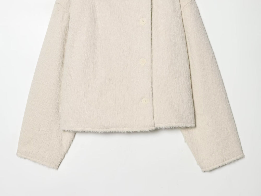 Women's long sleeved fleece jacket Coat