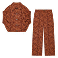 suit Women's 2 pieces casual elastic embroidered top+pants