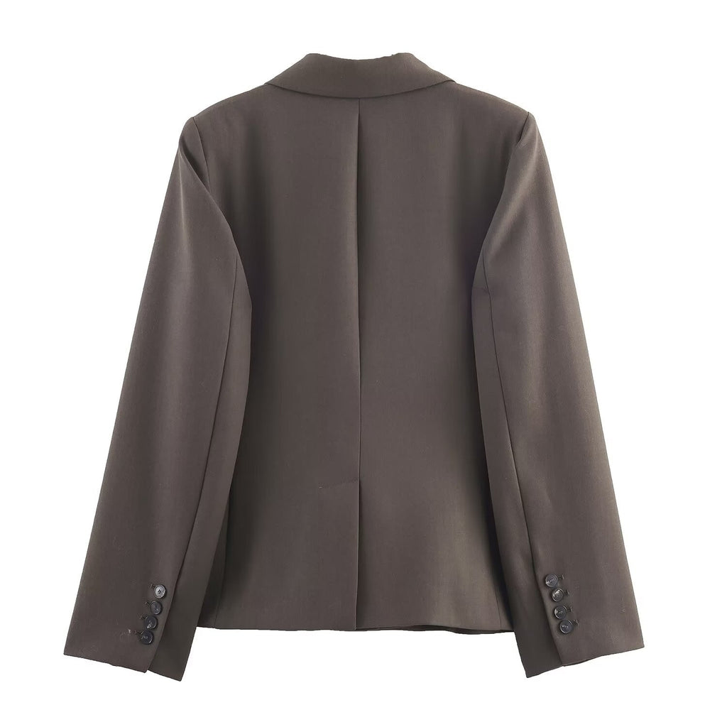 suit Women's 2 pieces casual lapel Button-up Blazer Coat +Skirts