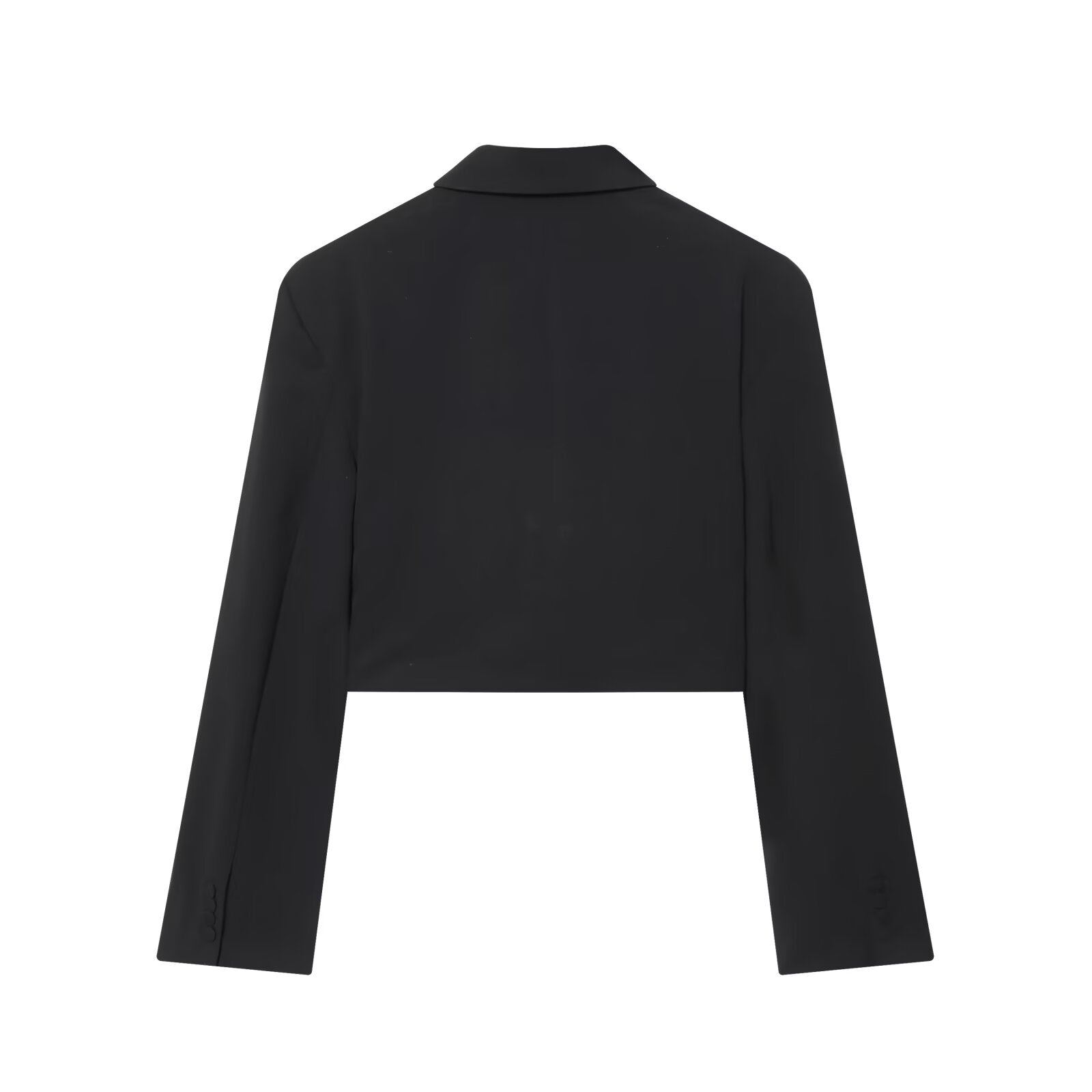 Women's with shoulder pads short pleated Blazer Coat