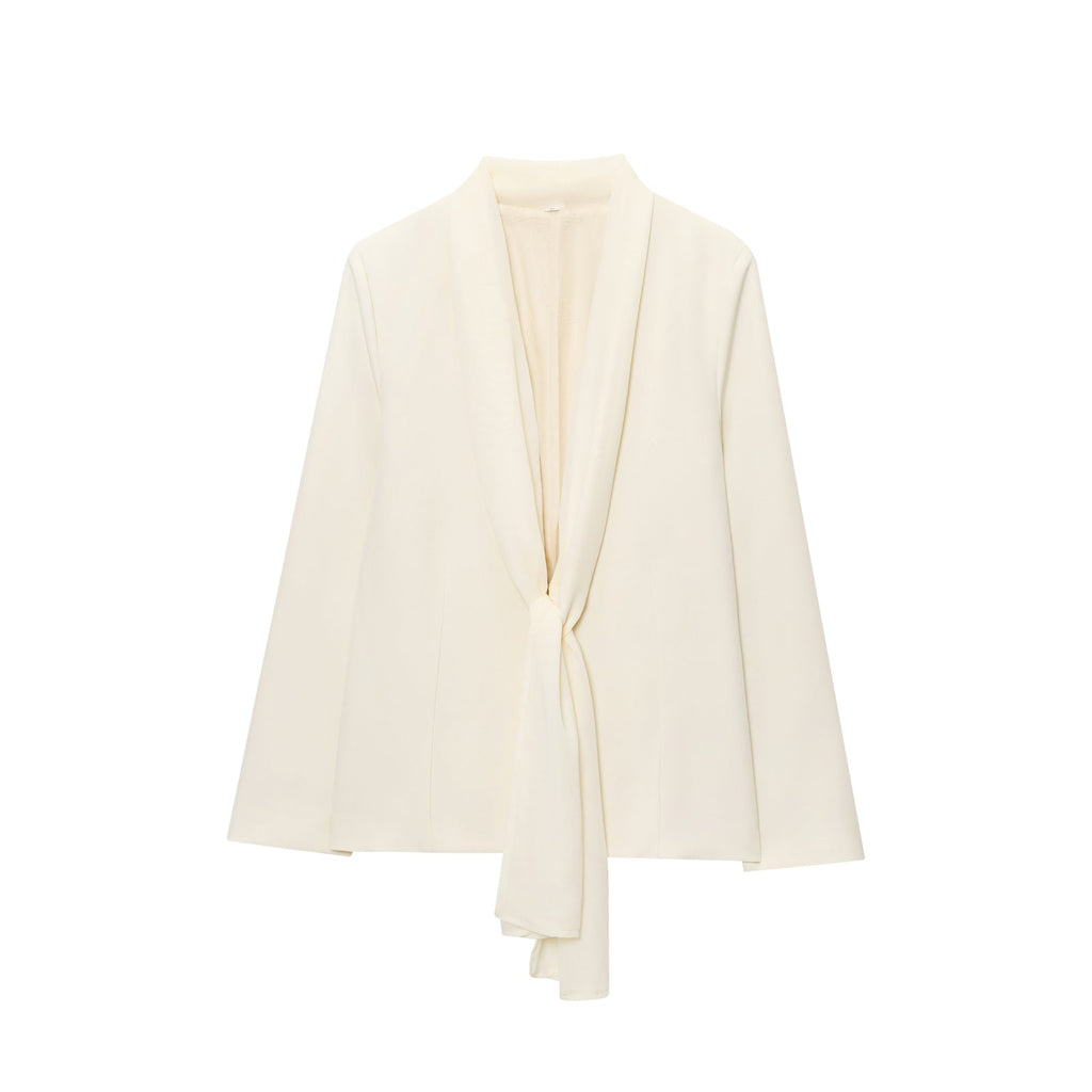suit Women's 2 pieces tie decoration lapel Blazer Coat +Pants