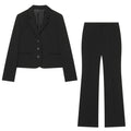 suit Women's 2 pieces short single breasted Blazer Coat+split flared pants