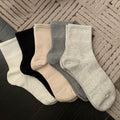LU Women's new leisure reflective tube pure cotton socks. (5 pairs) random colors. No repeated colors.
