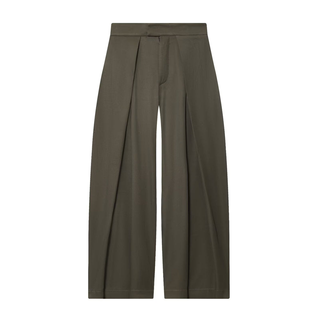 Women's New Fashion With Belt Loose Button-up Lapel Coat+Pants Suit