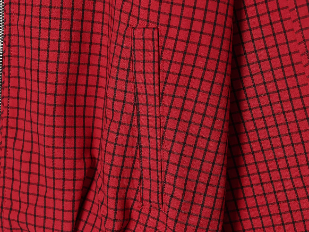 Women's standing collar plaid pilot jacket Coat