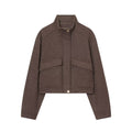New Women's Casual Stand Collar Long Sleeve Jacket