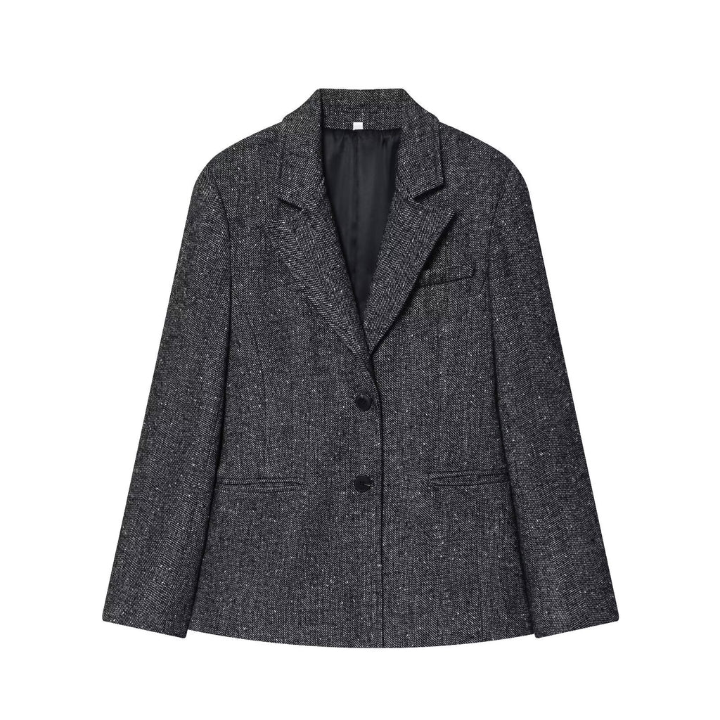 suit Women's 2 pieces slim short skirt style hem Blazer Coat+Pants