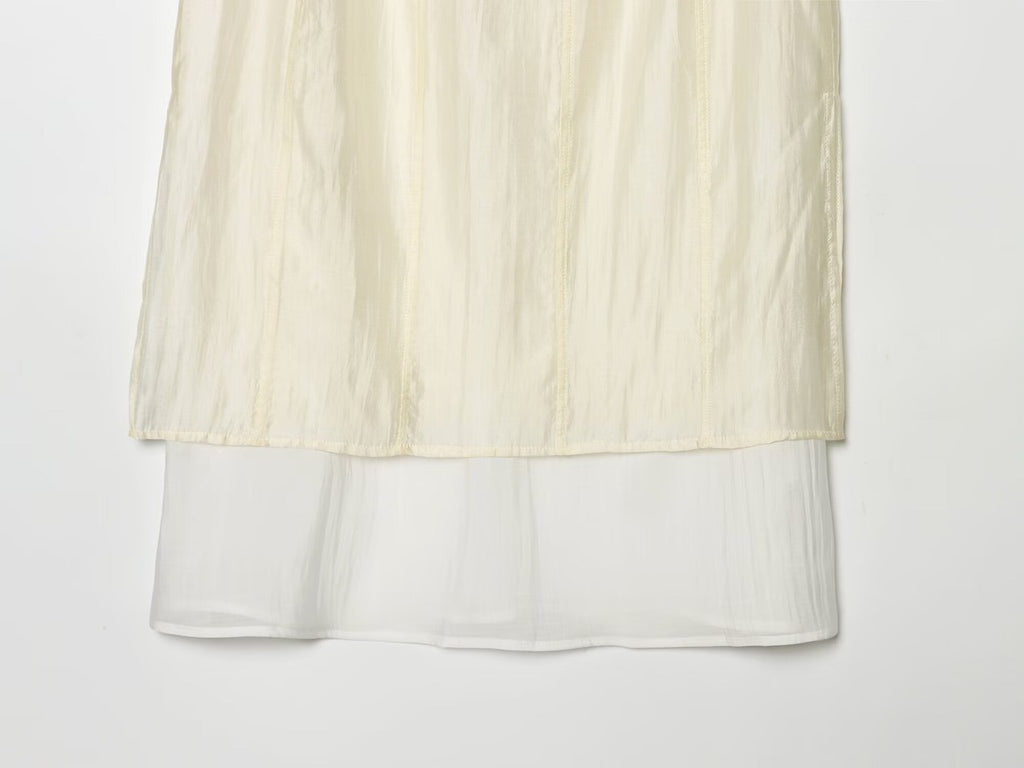 2026 Women's casual patchwork MIDI skirt