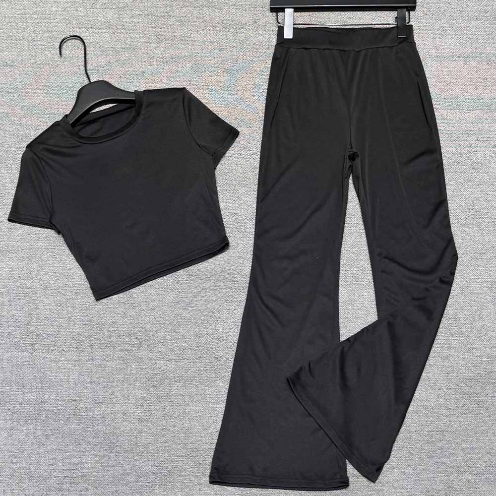 Women's new high-elastic micro-pull hip fitness yoga two-piece set