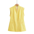 suit Women's 2 pieces fashion sleeveless V-neck vest top + Pants suit