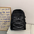 Men's and Women's Leisure Versatile Sports Drawstring Design Adjustable Shoulder Strap Multifunctional Backpack Travel Bag.