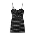 Women's slim backless suspender mini dress