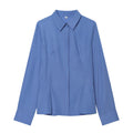 Women's short skirt style hemline poplin shirt