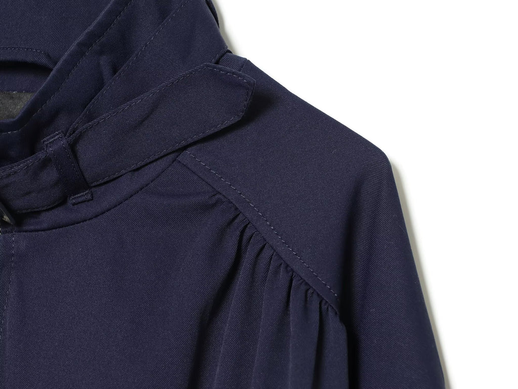 Women's pleated sleeve loose oversized pilot jacket