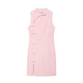 Women's rope knot buckle decoration mini dress