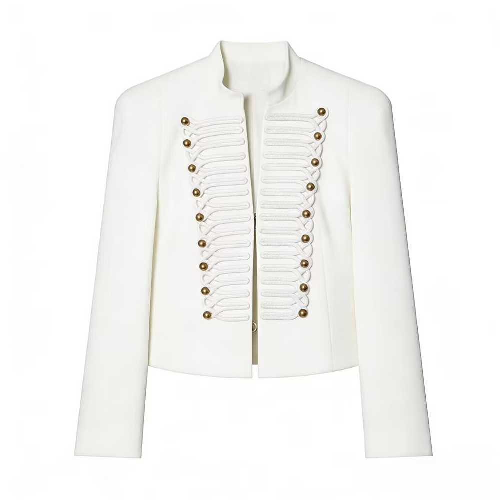 Women's with shoulder pads slim Blazer Coat