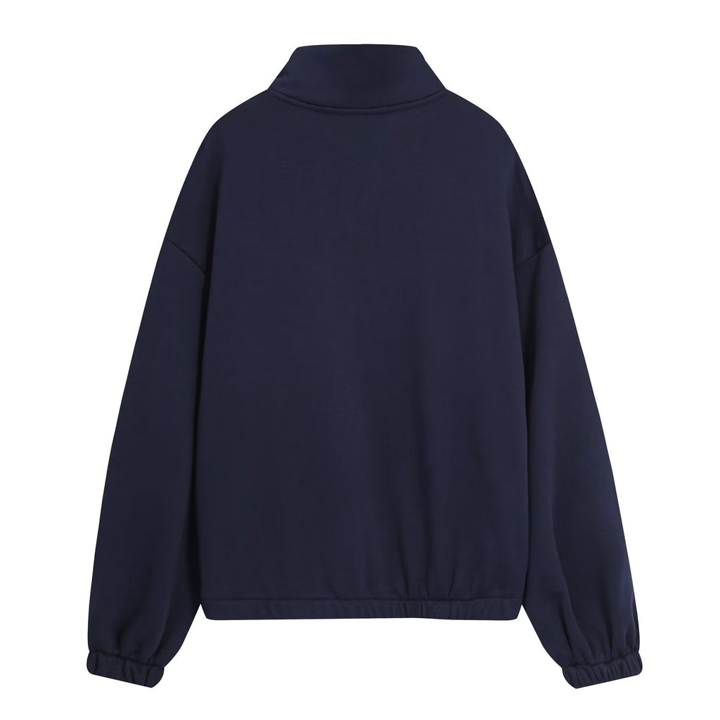 Women's casual versatile zipper sweatshirt