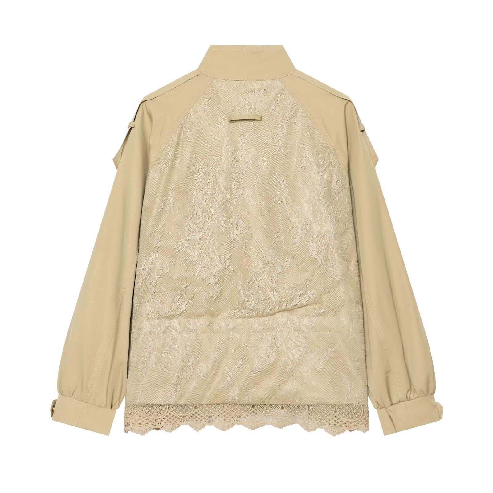 Women's casual lace patchwork workwear jacket