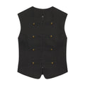 Women's slim double breasted twill vest