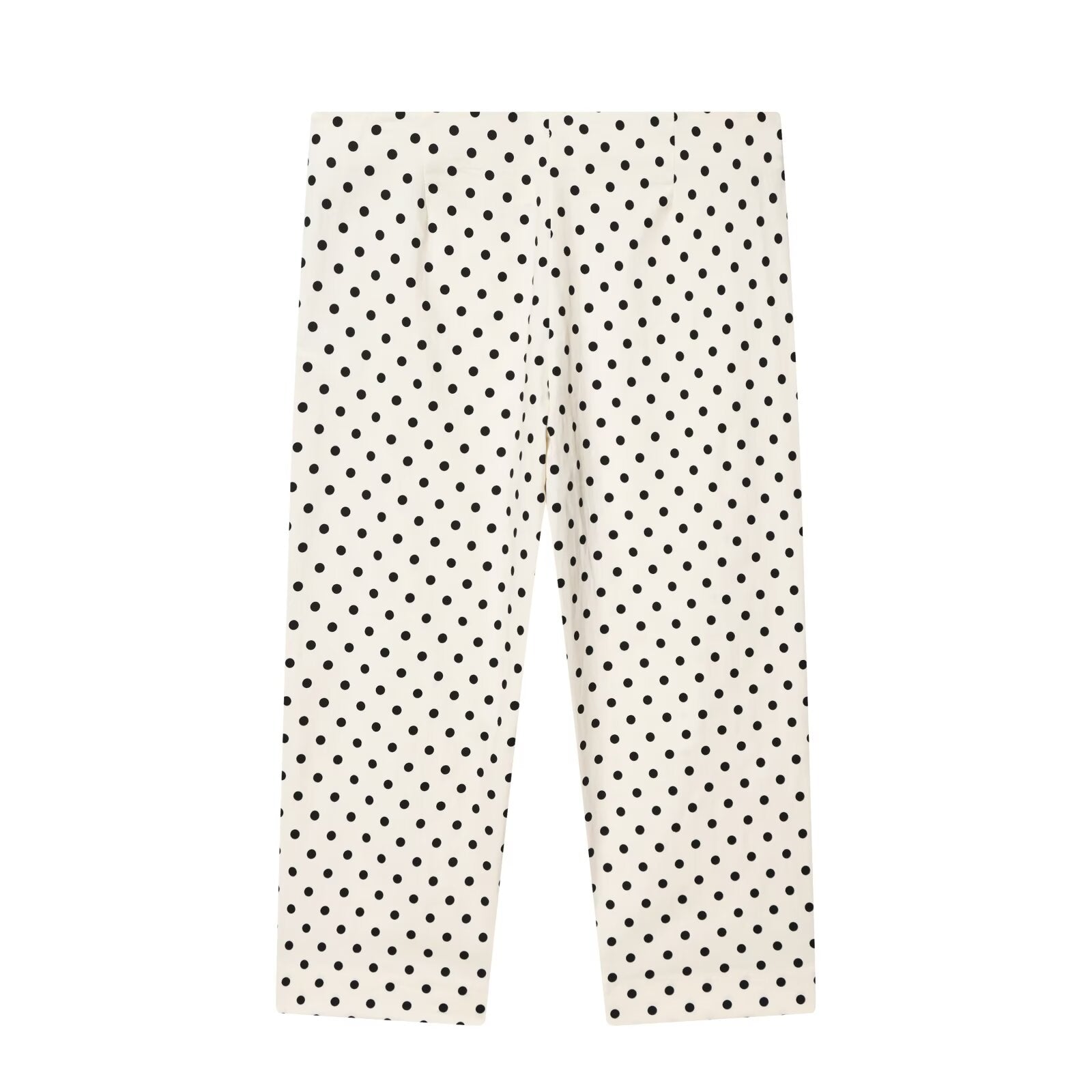 Women's slim casual polka dot cropped pants