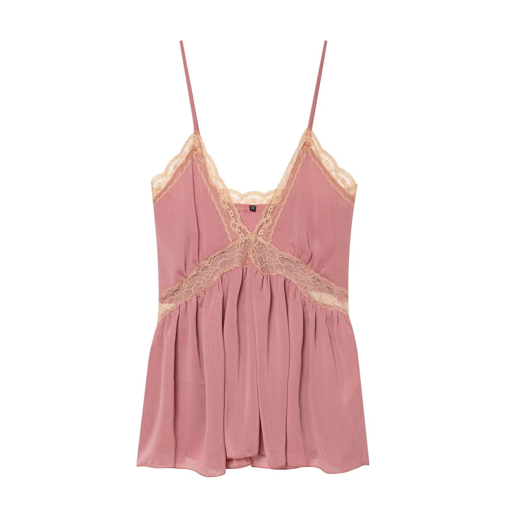 Women's lace suspender lingerie style top