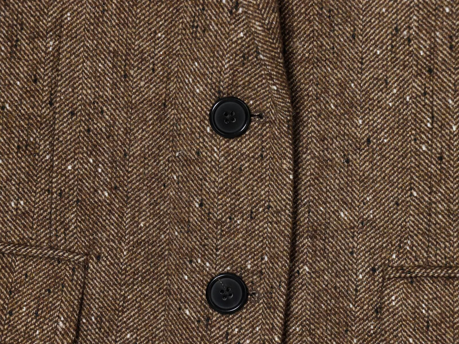 Women's loose blended herringbone diagonal Blazer Coat