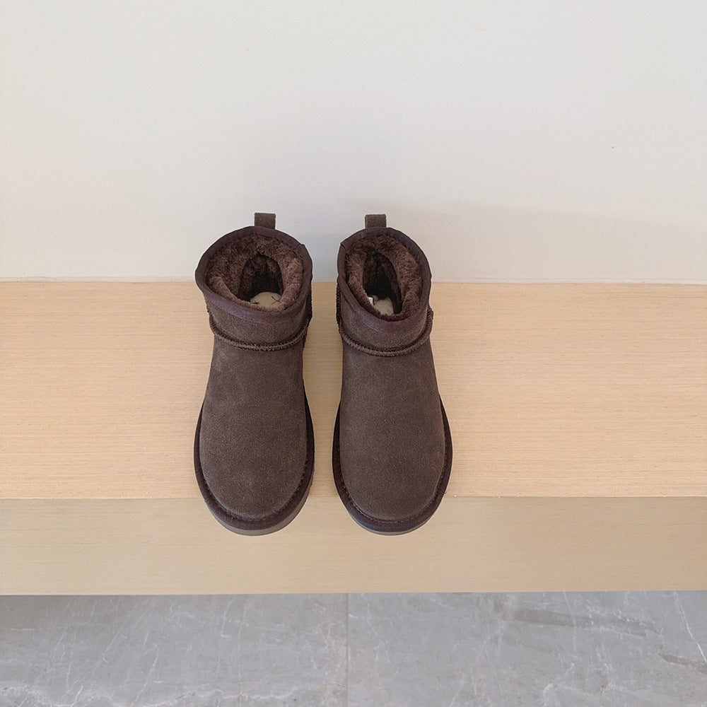 Women's new velvet short snow boots