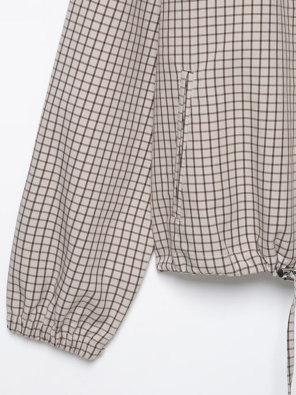 Women's casual plaid hooded jacket Coat