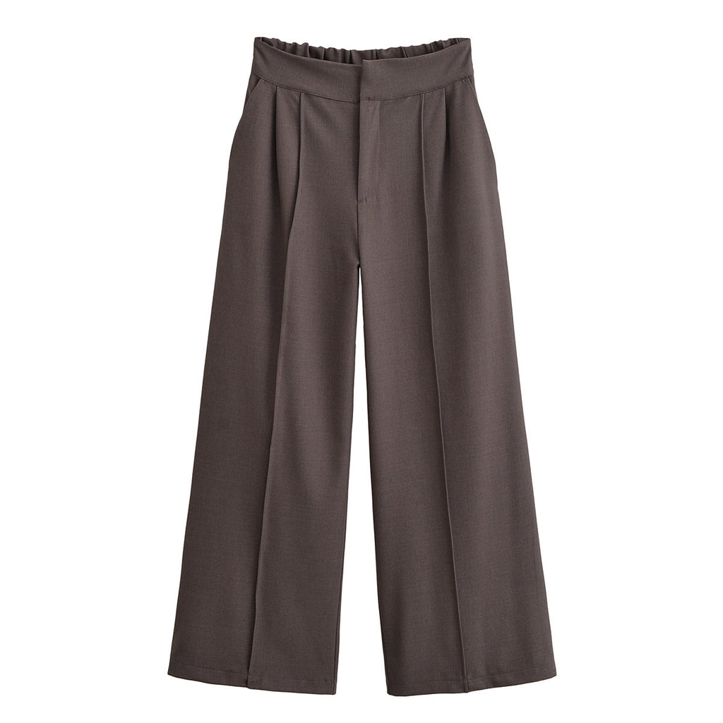 suit Women's 2 pieces short sleeved hunting shirt+Wide leg pants