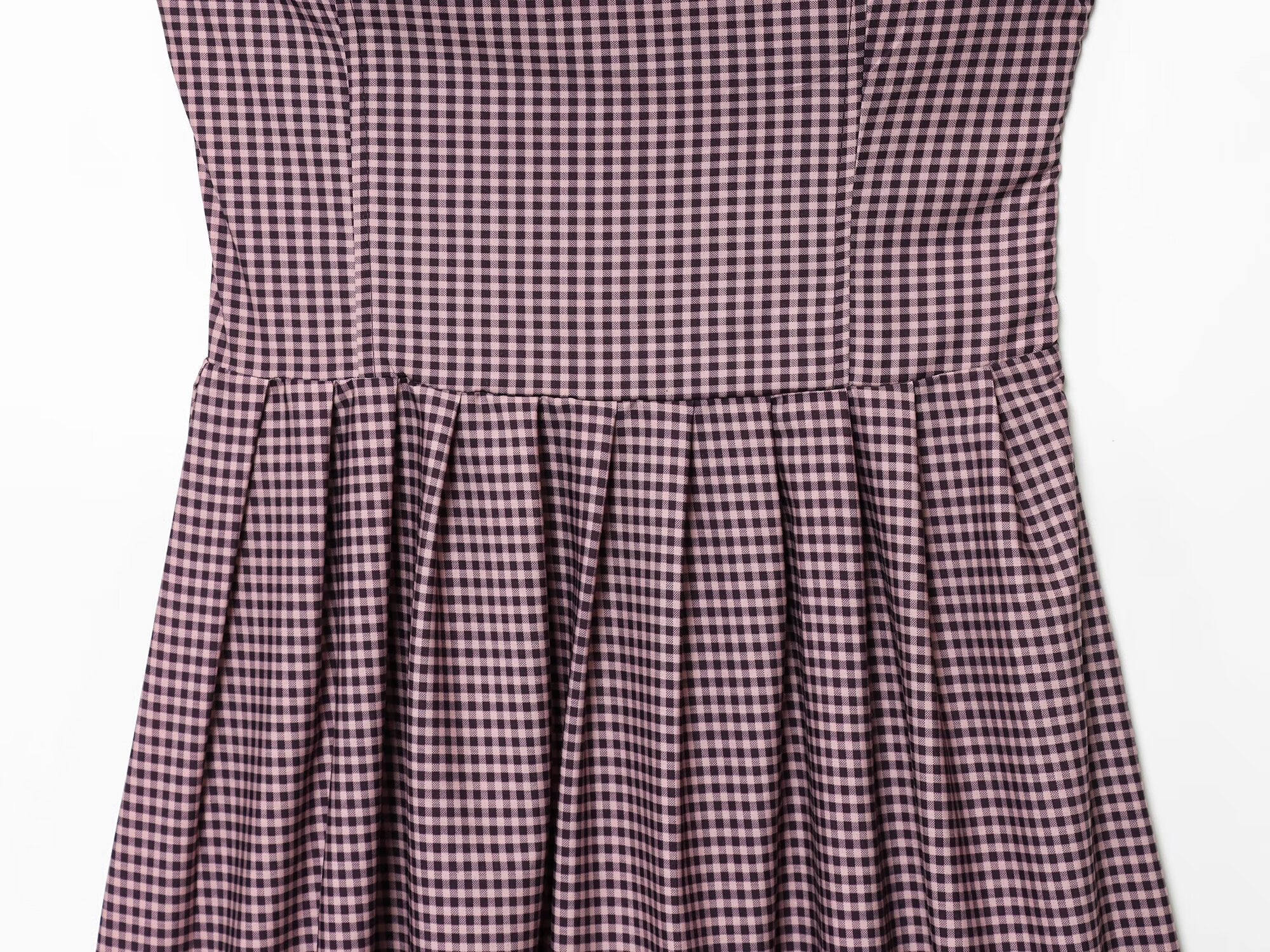 Women's new fashion pleated decorative plaid strapless MIDI dress