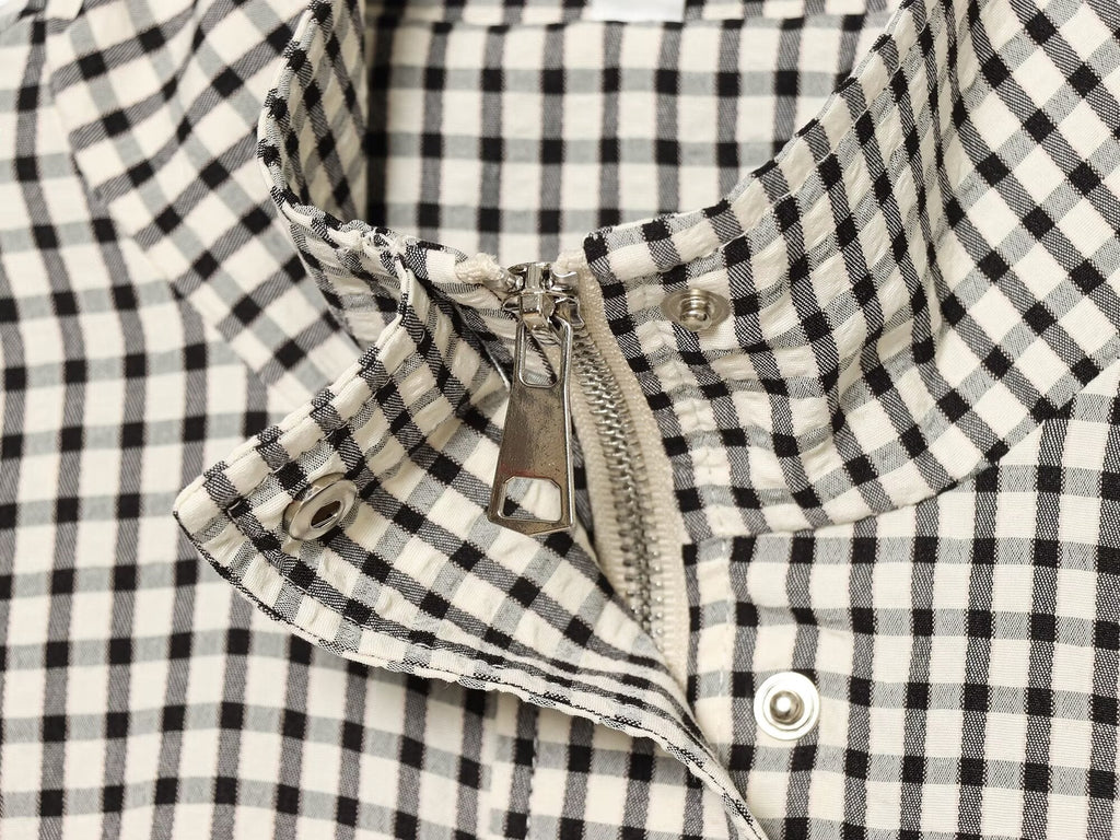 Women's checkered pilot jacket Coat