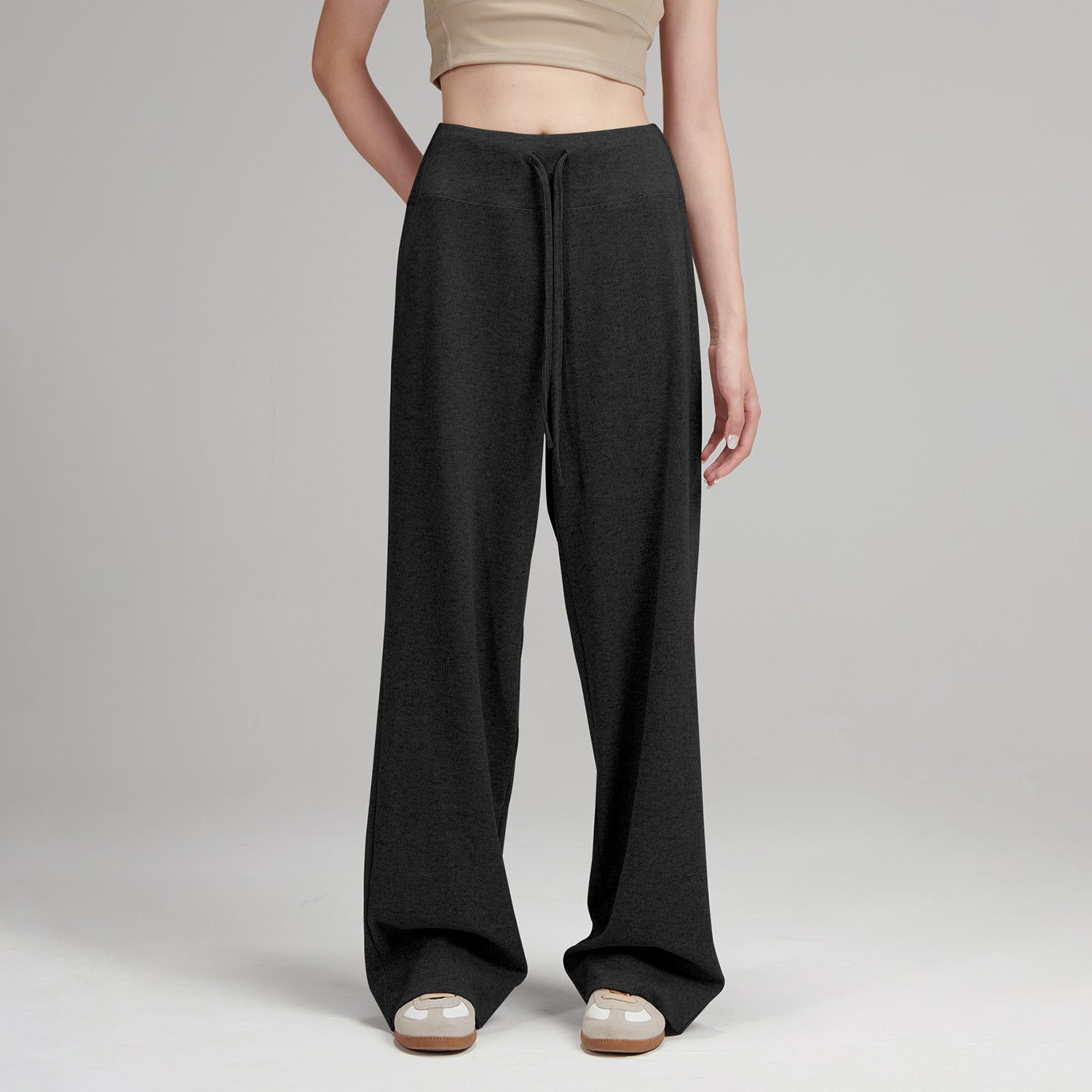 Women's new high waist drape loose drawstring sports casual pants