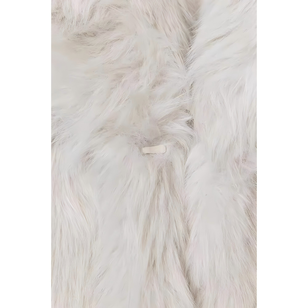 Women's artificial fur effect lapel jacket coat