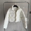Women's new embroidery high waist short cotton-padded jacket