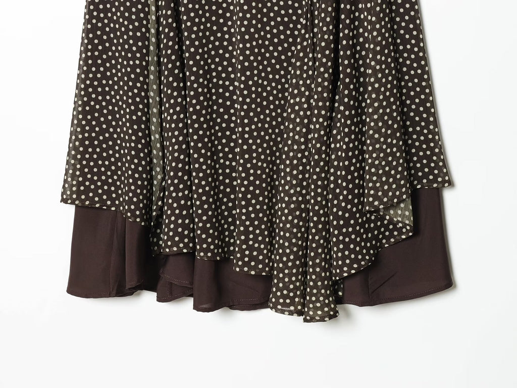 Women's 2026 new polka dot asymmetric skirt